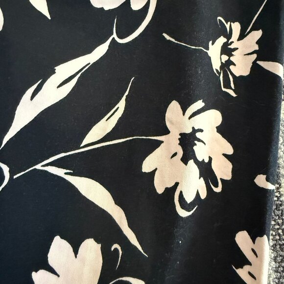 Basler Floral Straight Leg pants Womens Size 38 Elegant Casual Wear Black Pink - Picture 2 of 9